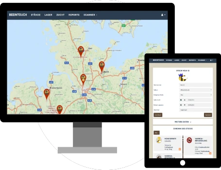 Bienenstände - BeeInTouch - Die Imkereiverwaltung und Stockkarte BeeInTouch - Die Imkereiverwaltung und Stockkarte